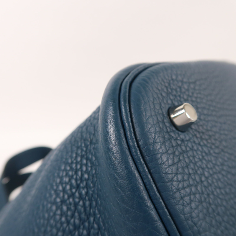 HERMES Clemence皮革Picotin GM銀扣手挽袋Colvert-12