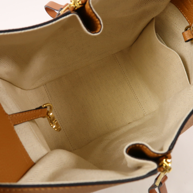 LOEWE 牛皮皮革Compact Hammock Bag金扣手挽肩背兩用袋-4