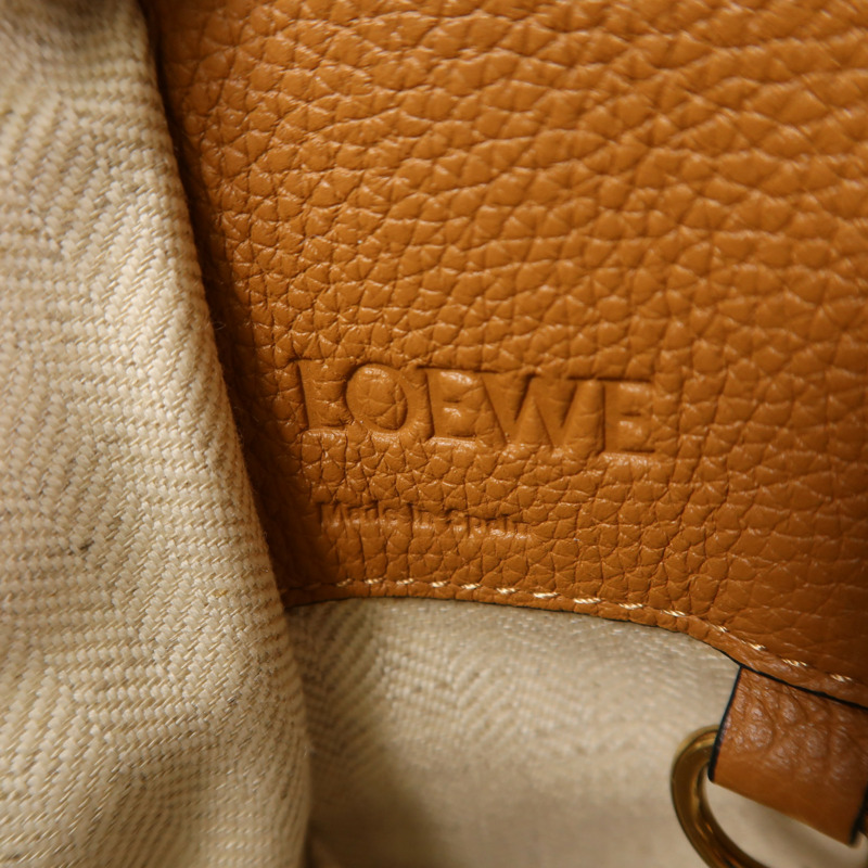 LOEWE 牛皮皮革Compact Hammock Bag金扣手挽肩背兩用袋-5
