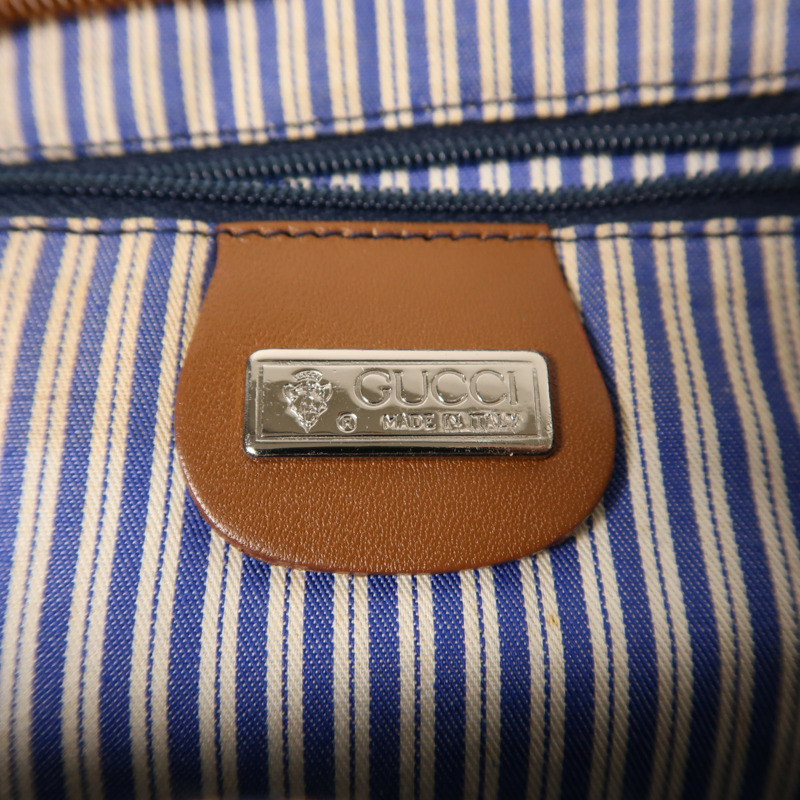 GUCCI 帆布Vintage Shoulder Bag銀扣肩背袋-5