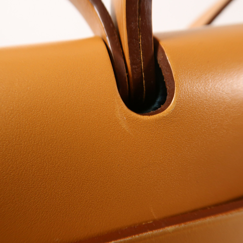 HERMES 帆布Herbag PM銀扣手挽肩背兩用袋Bleu Aztequ-16