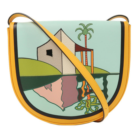 LOEWE 牛皮皮革Loewe x Ken Price Heel La Palme銀扣肩背袋