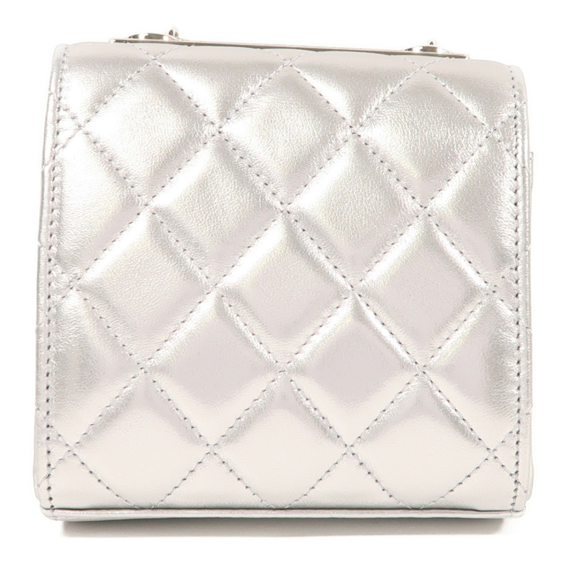 CHANEL 羊皮皮革Micro Trendy CC銀扣鏈帶肩背袋-1