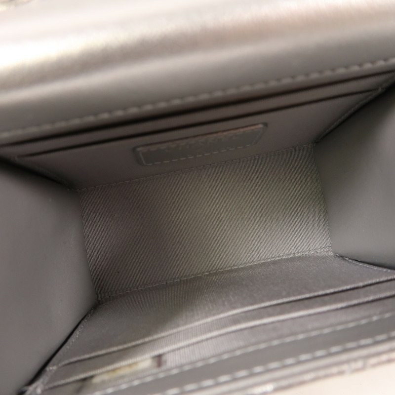 CHANEL 羊皮皮革Micro Trendy CC銀扣鏈帶肩背袋-4