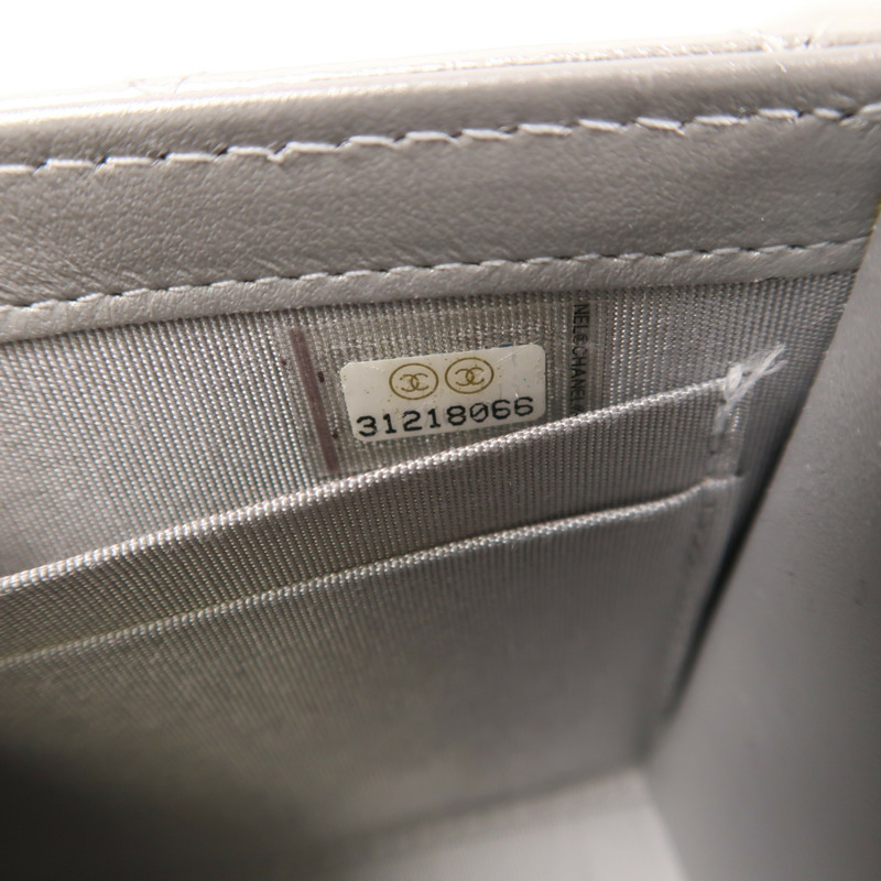 CHANEL 羊皮皮革Micro Trendy CC銀扣鏈帶肩背袋-6