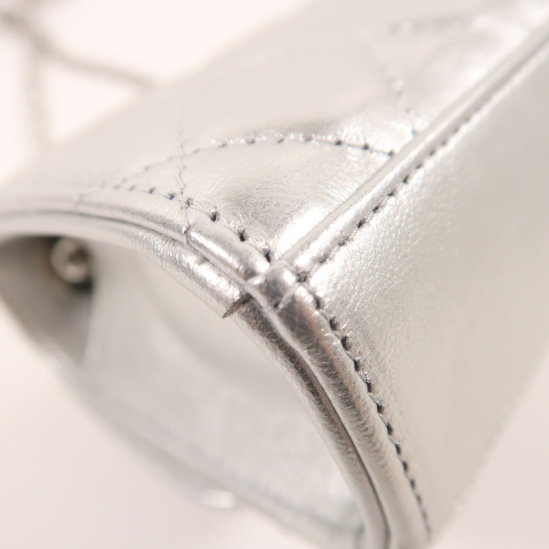 CHANEL 羊皮皮革Micro Trendy CC銀扣鏈帶肩背袋-14