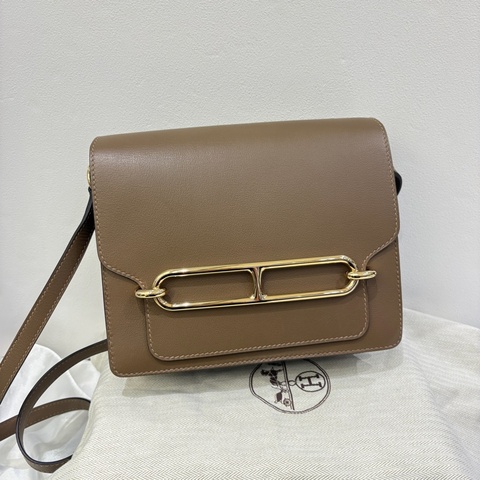 Hermes Roulis23大象灰斜背包