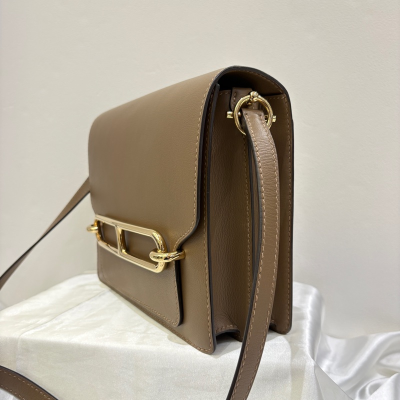 Hermes Roulis23大象灰斜背包-2