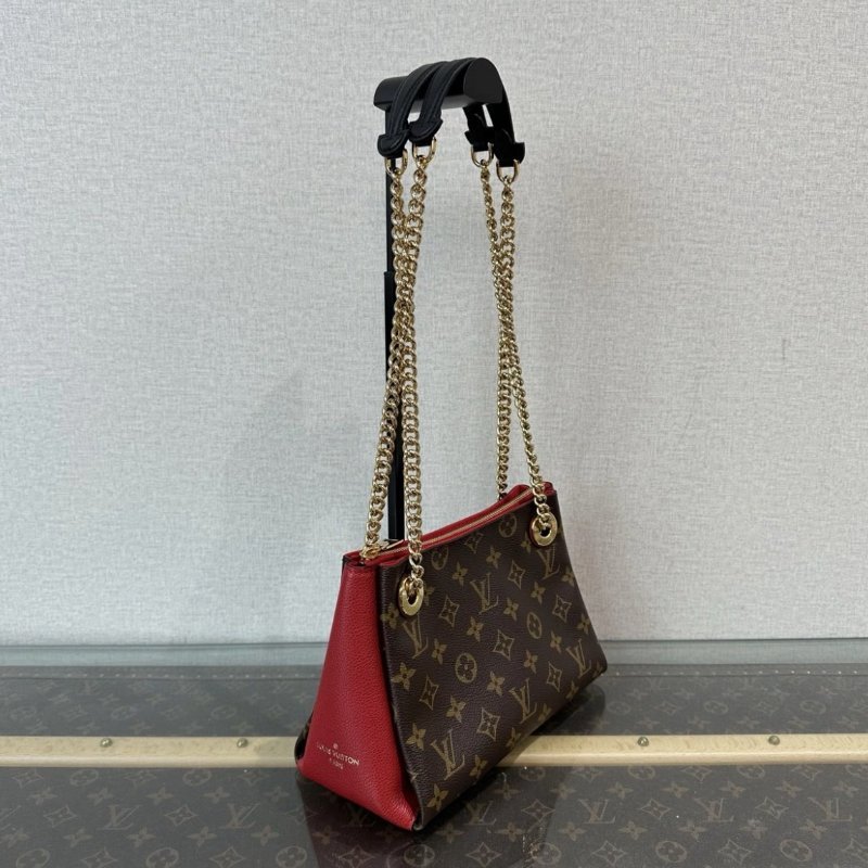 LV Surene bb老花紅色手提肩背斜背包 24*17*10 98新配件塵袋-1