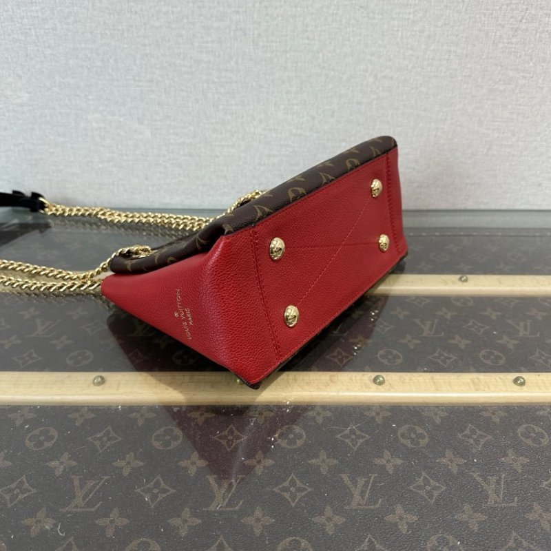 LV Surene bb老花紅色手提肩背斜背包 24*17*10 98新配件塵袋-4