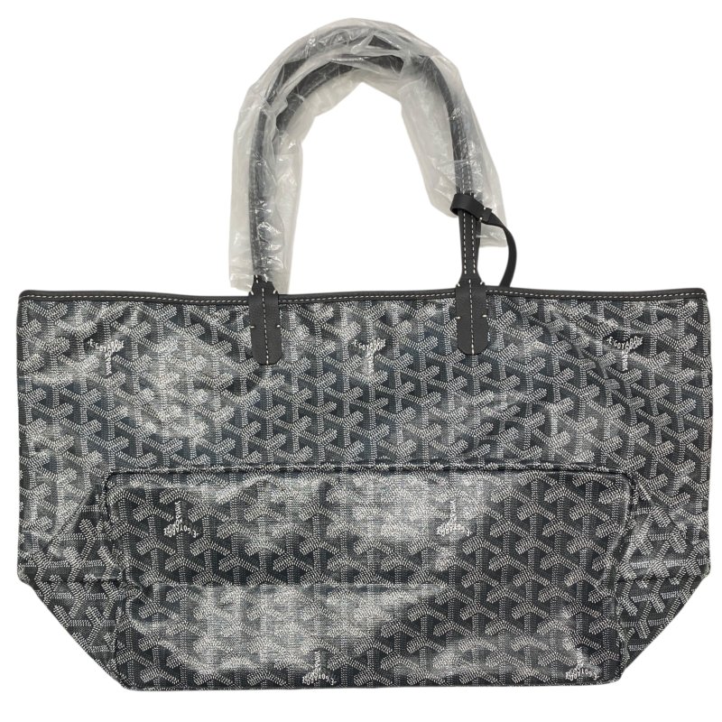 GOYARD 戈雅 SAINT LOUIS PM PVC帆布 托特包 灰色老花-1