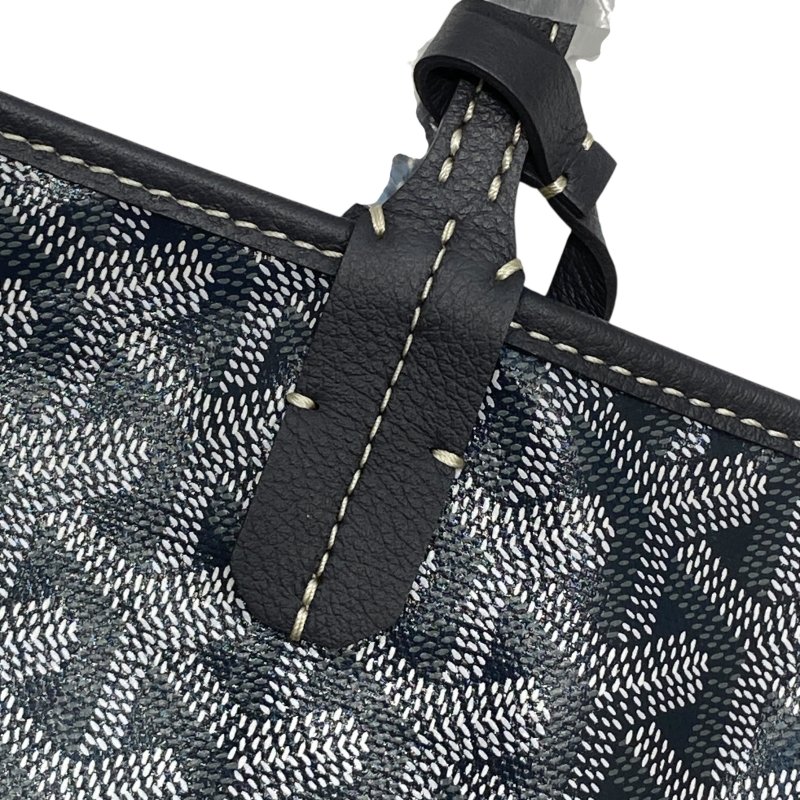 GOYARD 戈雅 SAINT LOUIS PM PVC帆布 托特包 灰色老花-11