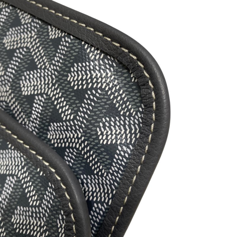 GOYARD 戈雅 SAINT LOUIS PM PVC帆布 托特包 灰色老花-21