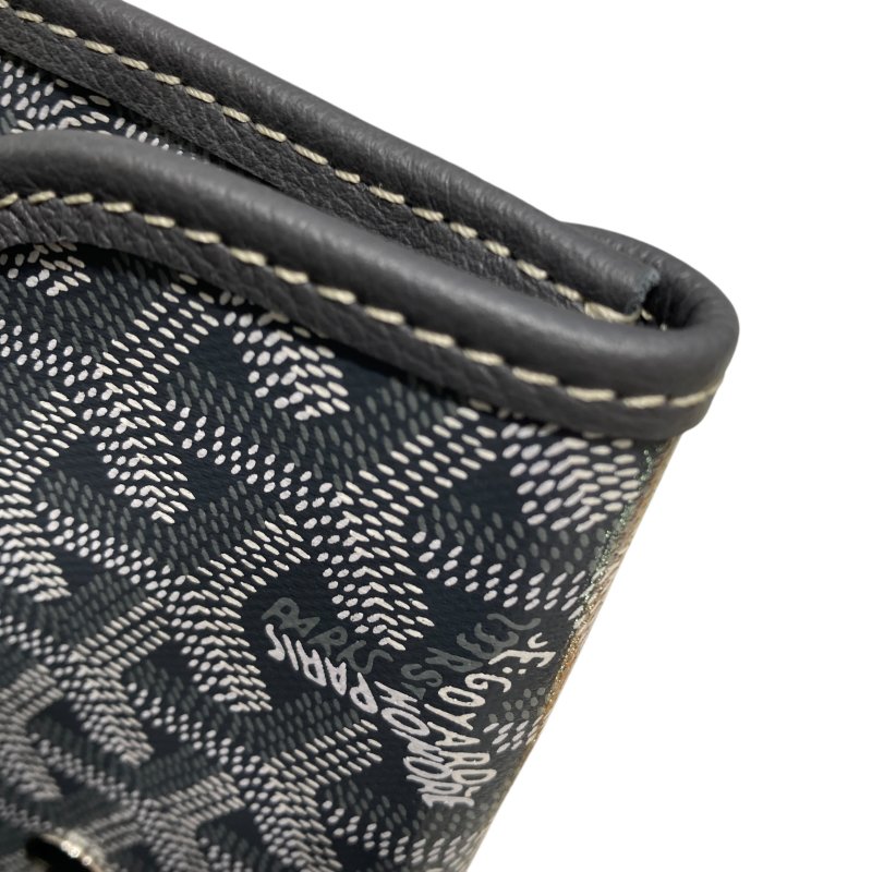 GOYARD 戈雅 SAINT LOUIS PM PVC帆布 托特包 灰色老花-23