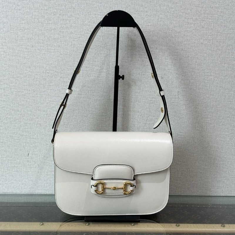 GUCCI 白金1955中號馬鞍肩背斜背包 25*18*8 99新 配件塵袋-0