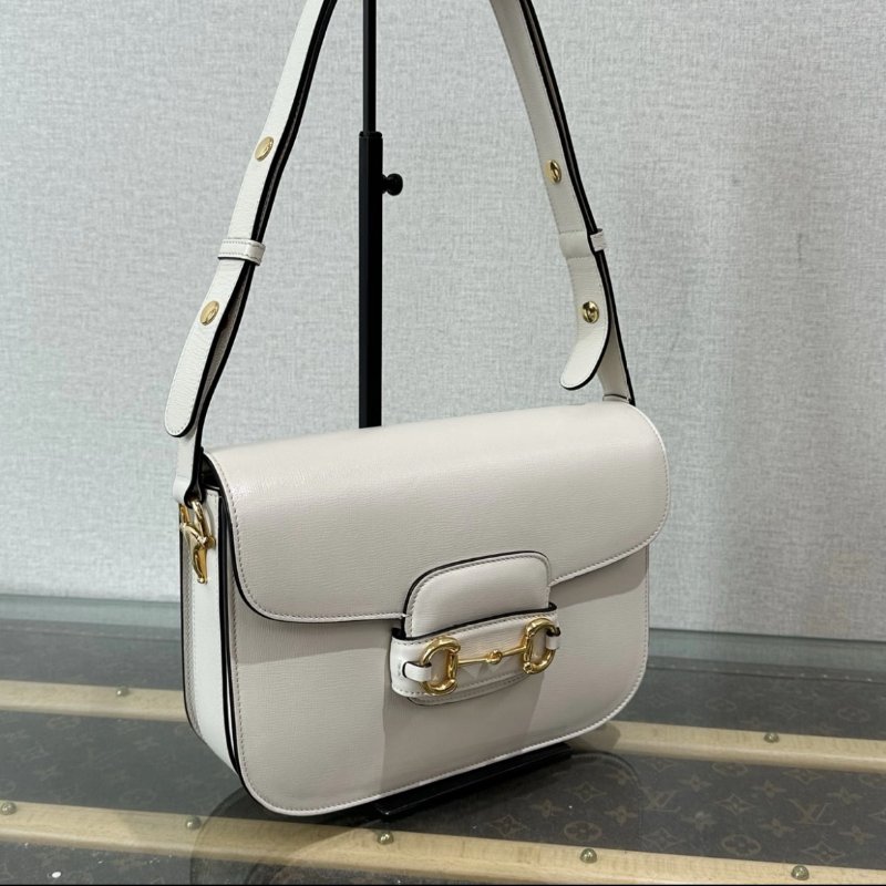 GUCCI 白金1955中號馬鞍肩背斜背包 25*18*8 99新 配件塵袋-1