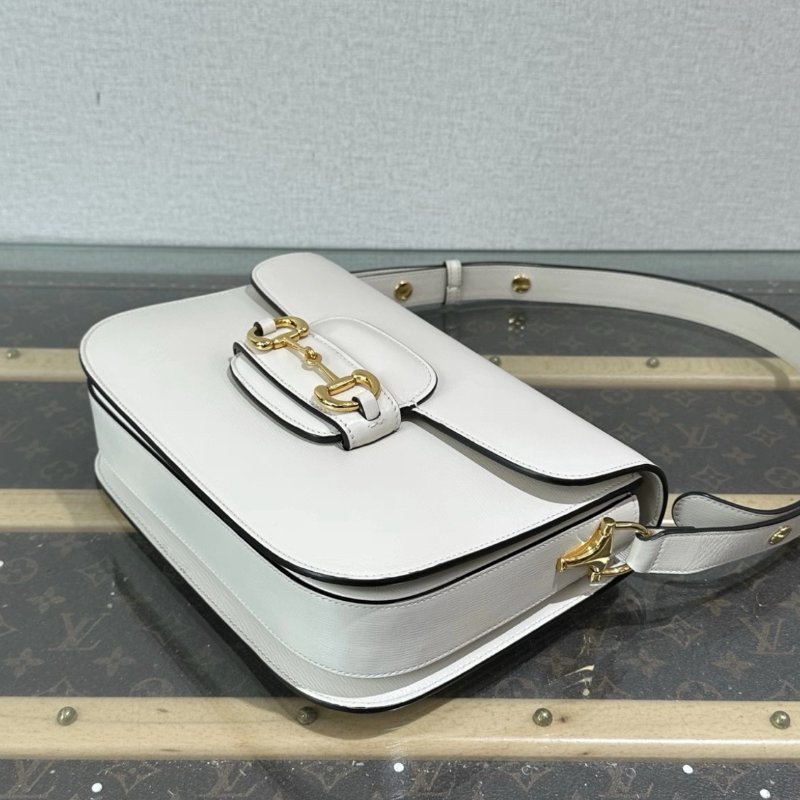 GUCCI 白金1955中號馬鞍肩背斜背包 25*18*8 99新 配件塵袋-2