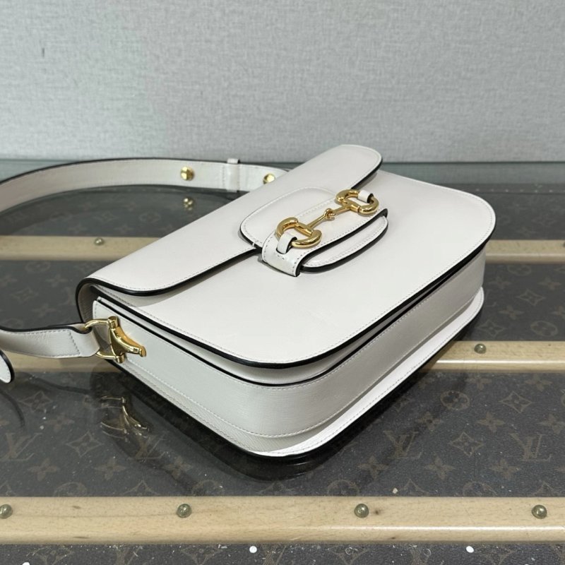 GUCCI 白金1955中號馬鞍肩背斜背包 25*18*8 99新 配件塵袋-4