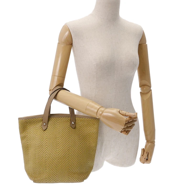 HERMES CHENNAI 草編 編織 菜籃子 竹編包 海攤包 購物包 手提包 購物袋-22