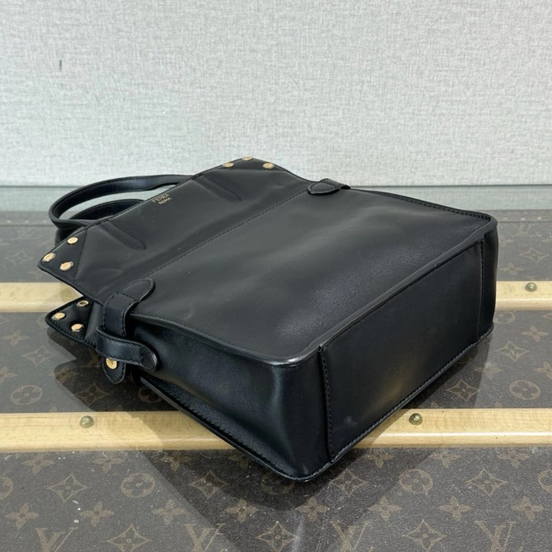 FENDI 黑色 Flip小號折疊手提斜背托特包 20*15*8 99新配件塵袋-4