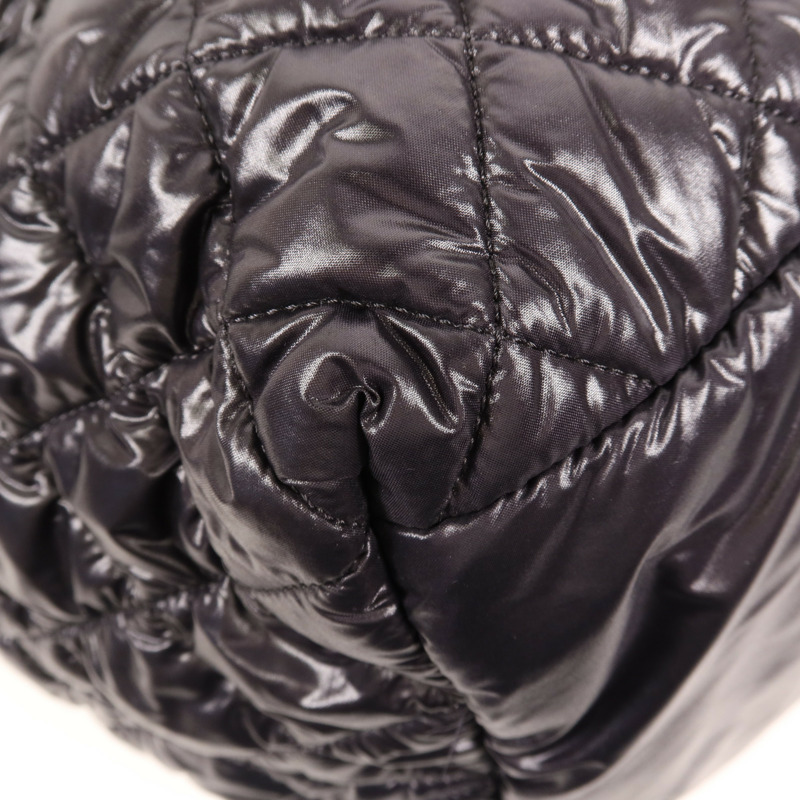 CHANEL 尼龍Coco Cocoon銀扣手挽袋-11