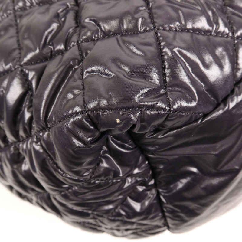 CHANEL 尼龍Coco Cocoon銀扣手挽袋-13