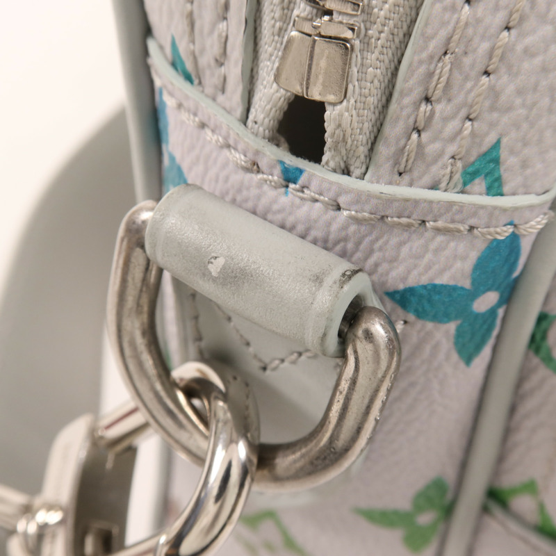 LOUIS VUITTON Monogram Iridescent Nile NM Bag Messenger銀扣手挽肩背兩用袋-11