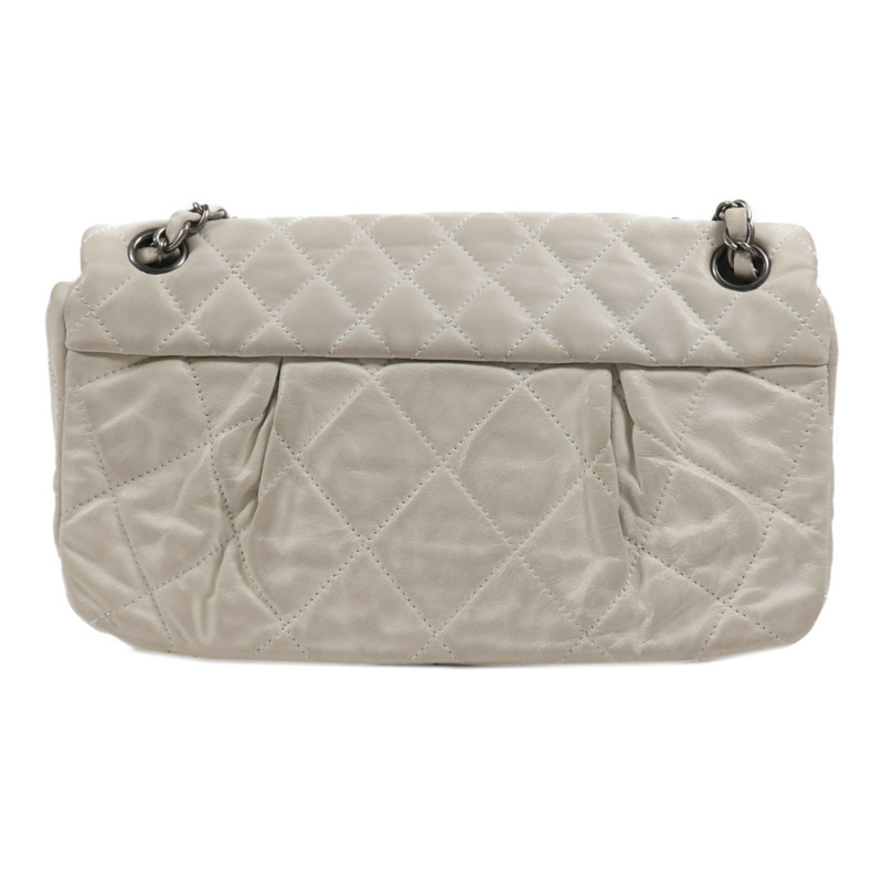 CHANEL 牛皮皮革Chain Shoulder銀扣鏈帶肩背袋-1