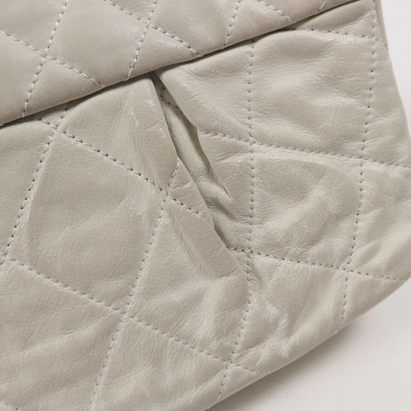 CHANEL 牛皮皮革Chain Shoulder銀扣鏈帶肩背袋-14