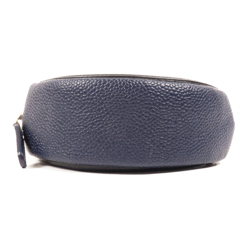 CHANEL 牛皮皮革Filigree Round Bag金扣鏈帶肩背袋-3