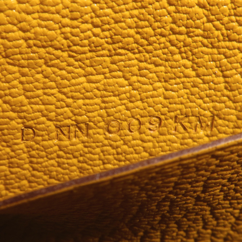 HERMES Chevre皮革Cinhetic To Go銀扣肩背袋Jaune Ambre-6