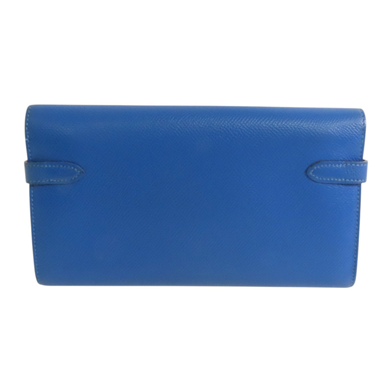 HERMES Epsom皮革Kelly Wallet銀扣長錢包-1