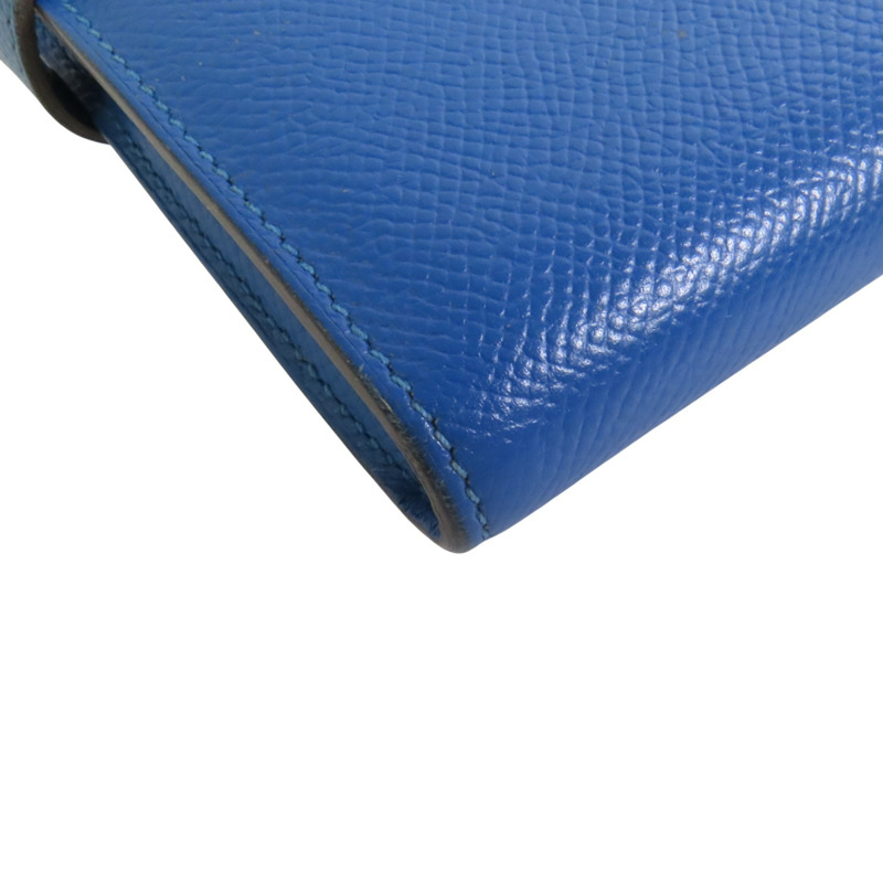 HERMES Epsom皮革Kelly Wallet銀扣長錢包-12
