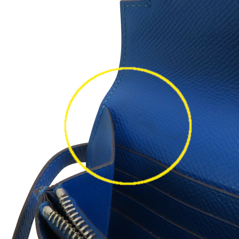 HERMES Epsom皮革Kelly Wallet銀扣長錢包-16