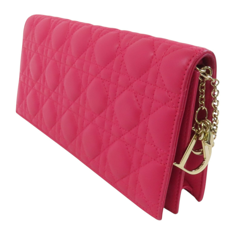 Dior 羊皮皮革Chain Shoulder Bag金扣鏈帶肩背袋-2