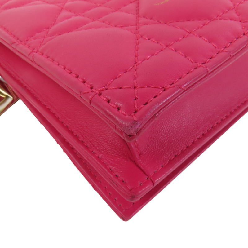 Dior 羊皮皮革Chain Shoulder Bag金扣鏈帶肩背袋-12