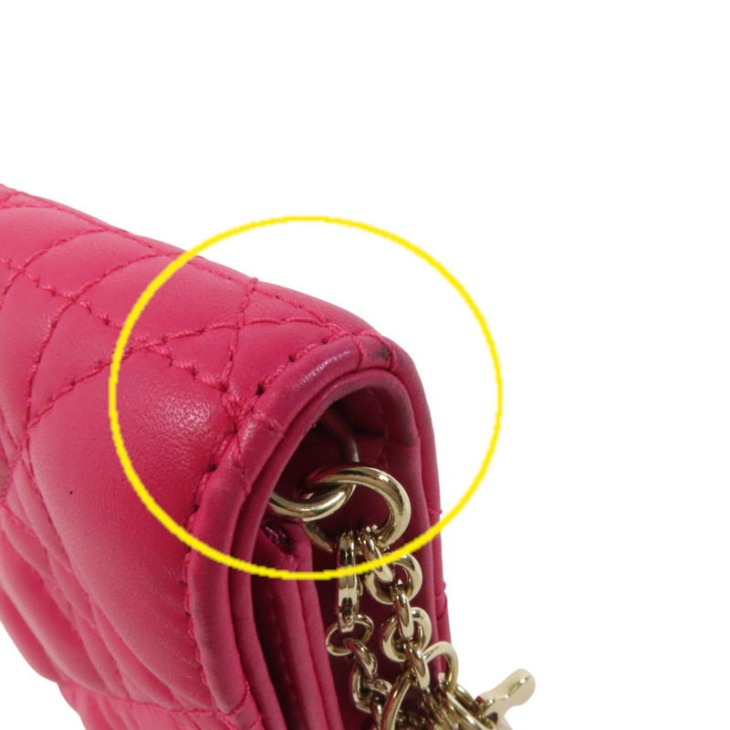 Dior 羊皮皮革Chain Shoulder Bag金扣鏈帶肩背袋-18