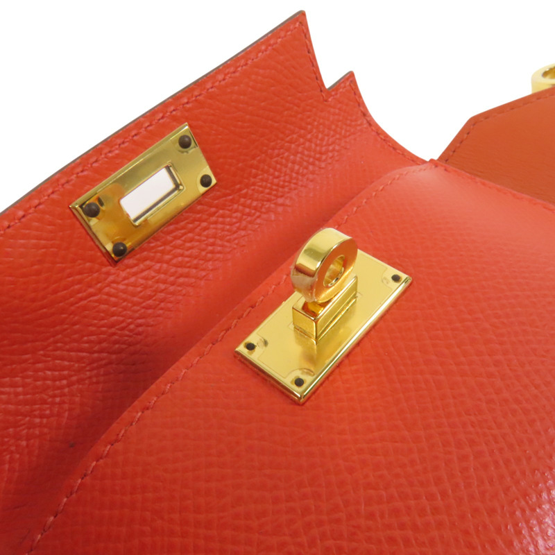 HERMES Epsom皮革Kelly Pocket Bag Strap金扣肩帶-7