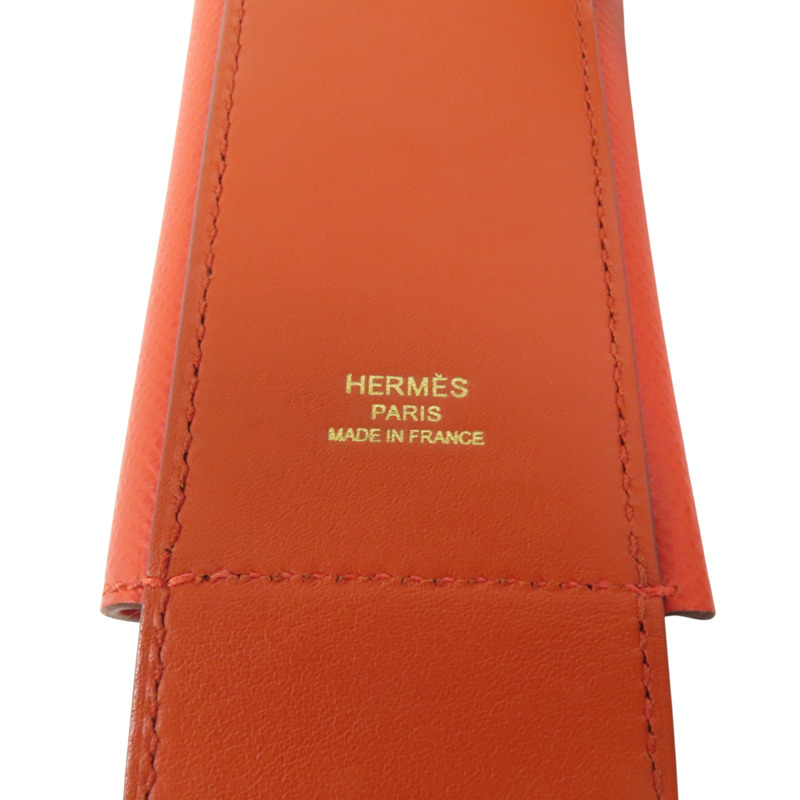 HERMES Epsom皮革Kelly Pocket Bag Strap金扣肩帶-8
