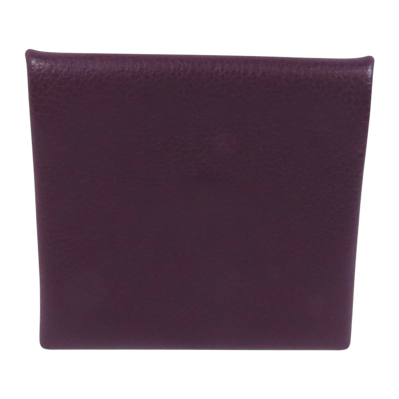HERMES Chevre皮革Bastia Coin Purse銀扣零錢包-1