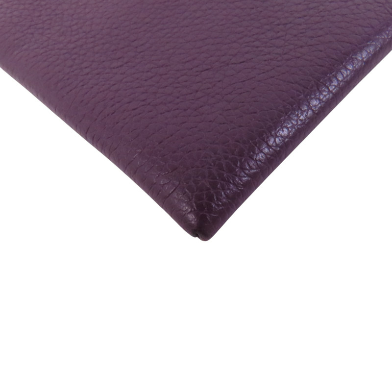 HERMES Chevre皮革Bastia Coin Purse銀扣零錢包-11