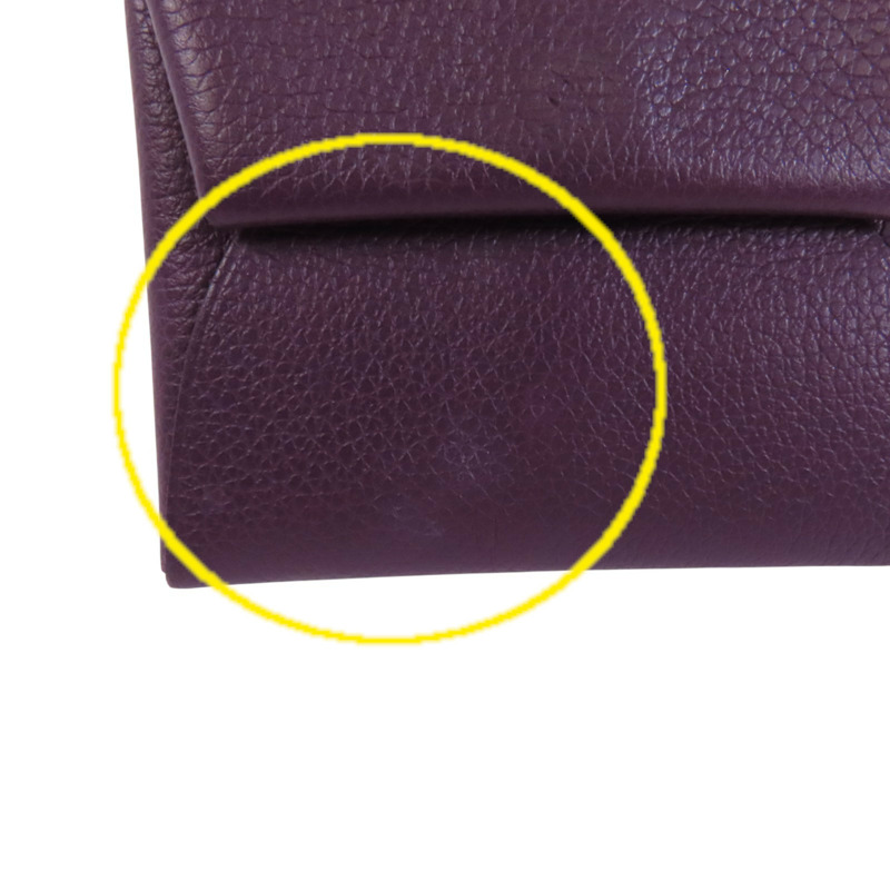 HERMES Chevre皮革Bastia Coin Purse銀扣零錢包-13