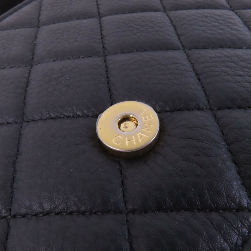 CHANEL 牛皮皮革Archi Chic Square WOC金扣鏈帶肩背袋-15