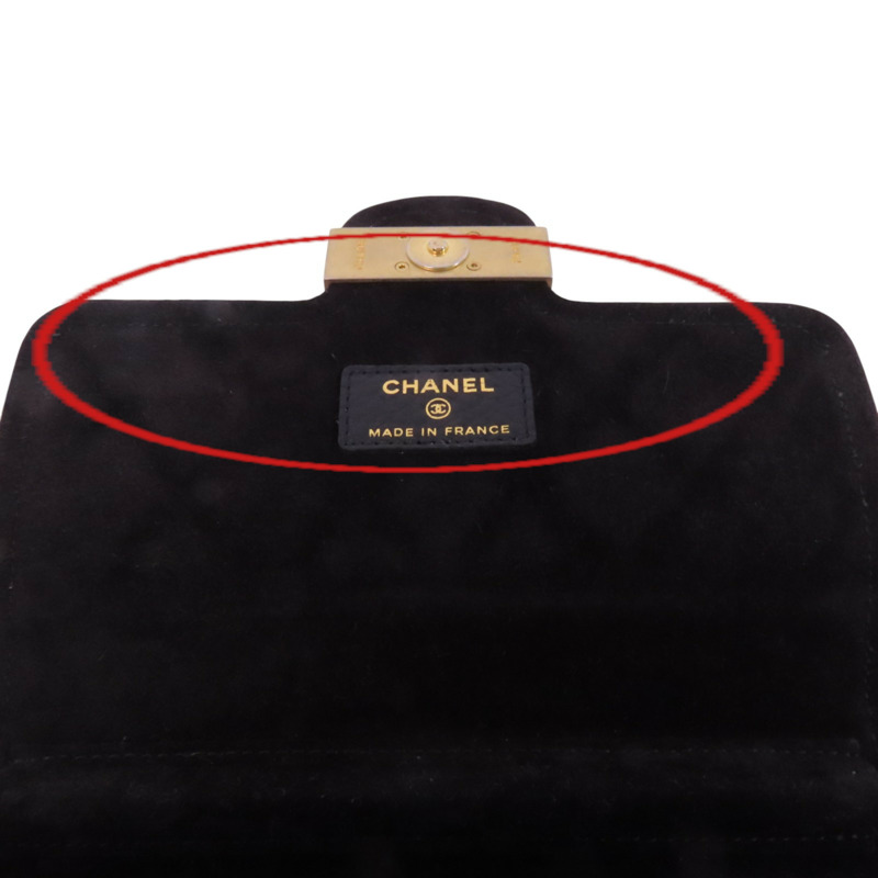 CHANEL 牛皮皮革Archi Chic Square WOC金扣鏈帶肩背袋-18