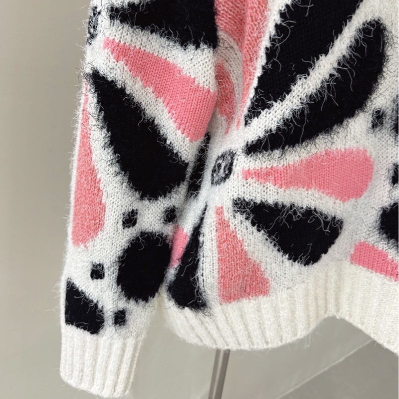 CHANEL 23K 白粉山茶花針織毛衣 40碼-2