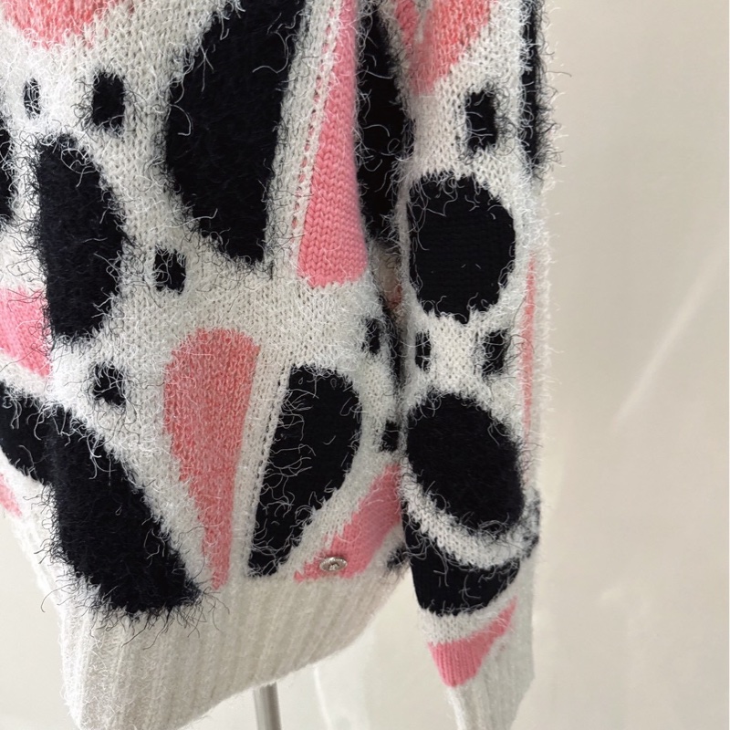 CHANEL 23K 白粉山茶花針織毛衣 40碼-5