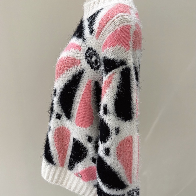 CHANEL 23K 白粉山茶花針織毛衣 40碼-8