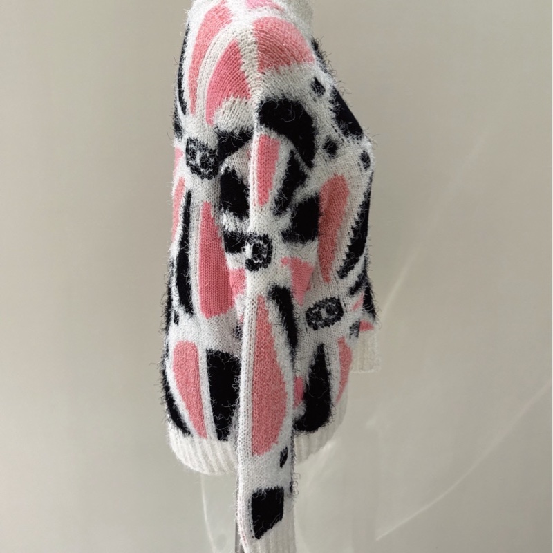 CHANEL 23K 白粉山茶花針織毛衣 40碼-9