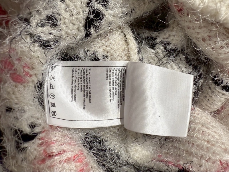 CHANEL 23K 白粉山茶花針織毛衣 40碼-11