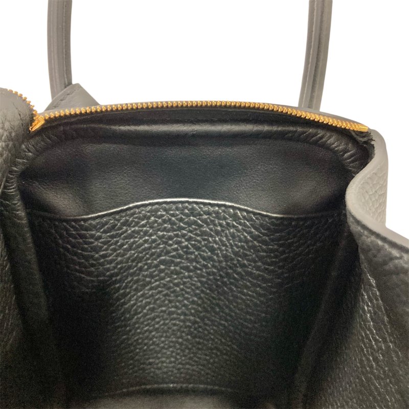 HERMES 愛馬仕 LINDY 26 皮革 黑色 金釦 W刻-11